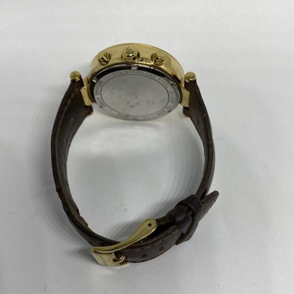 Michael Kors Parker MK2249 Women's Brown Leather Analog Dial Quartz Watch VK715 - Picture 11 of 12